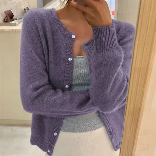 Delphina | Myk Cardigan med Knappelukking