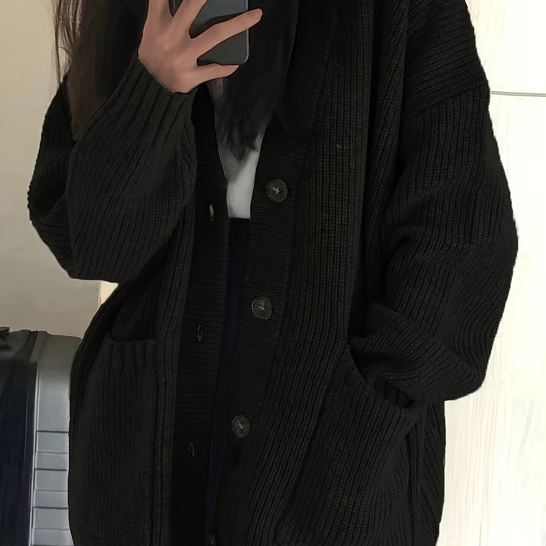 Maisie | Avslappet knappet cardigan