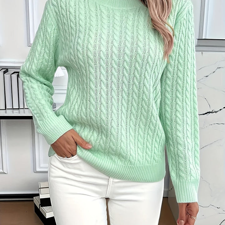 Faye | Kabelstrikket genser med rund hals