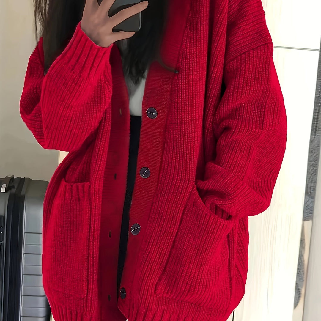Maisie | Avslappet knappet cardigan