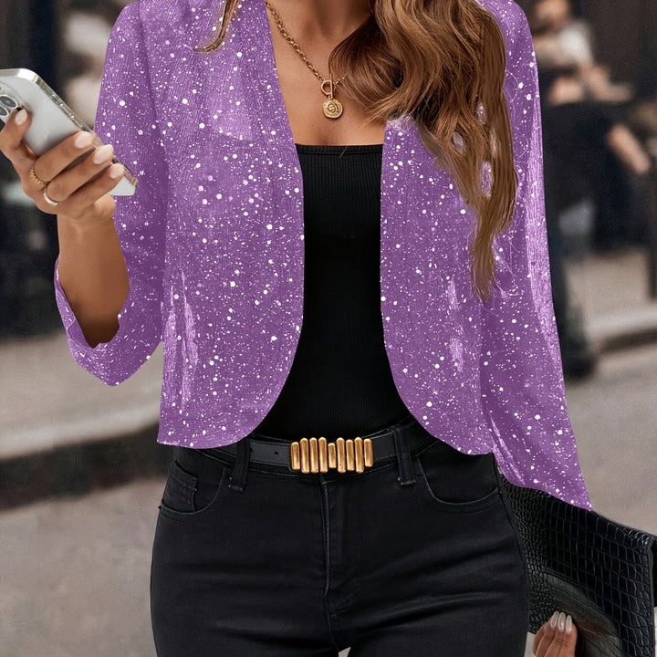 Elaine | Glitrende Cropped Jakke