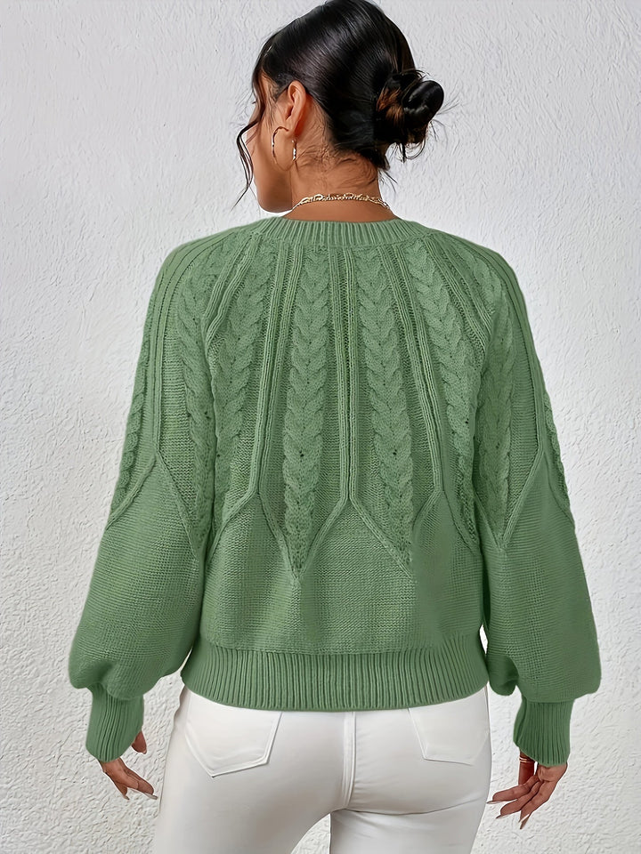 Eleanor | Avslappet kabelstrikket genser
