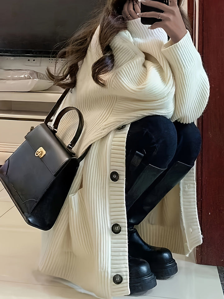 Maisie | Avslappet knappet cardigan