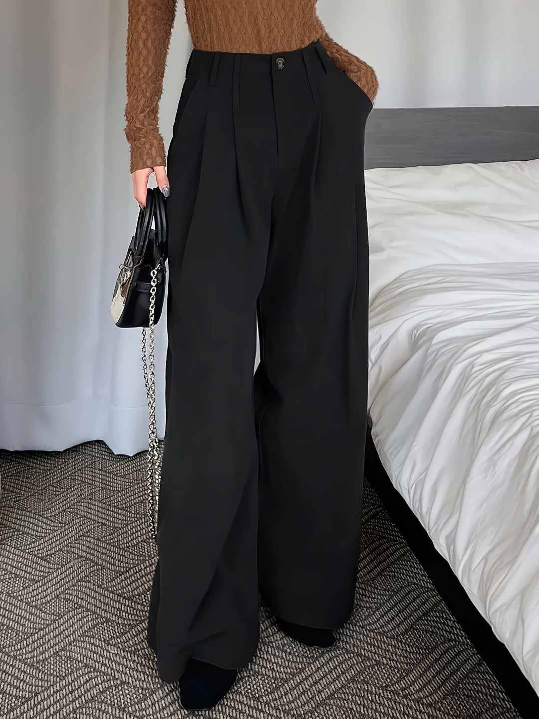 Celine | Plisserte Vide Bukser