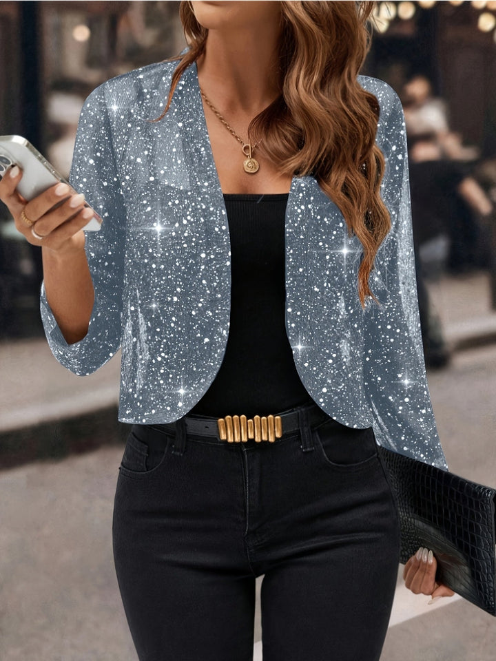 Elaine | Glitrende Cropped Jakke