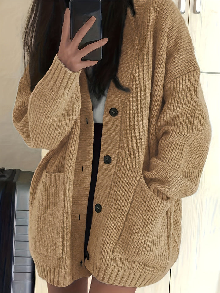 Maisie | Avslappet knappet cardigan
