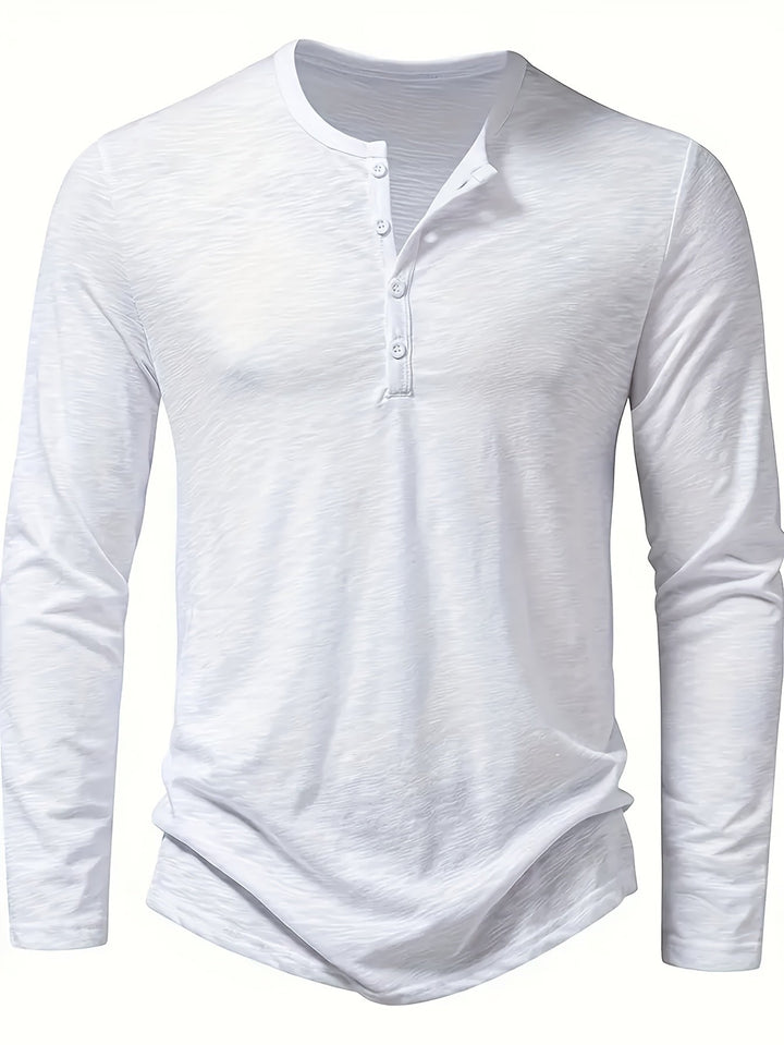 Dalton | Klassisk Henley med Knappelukking