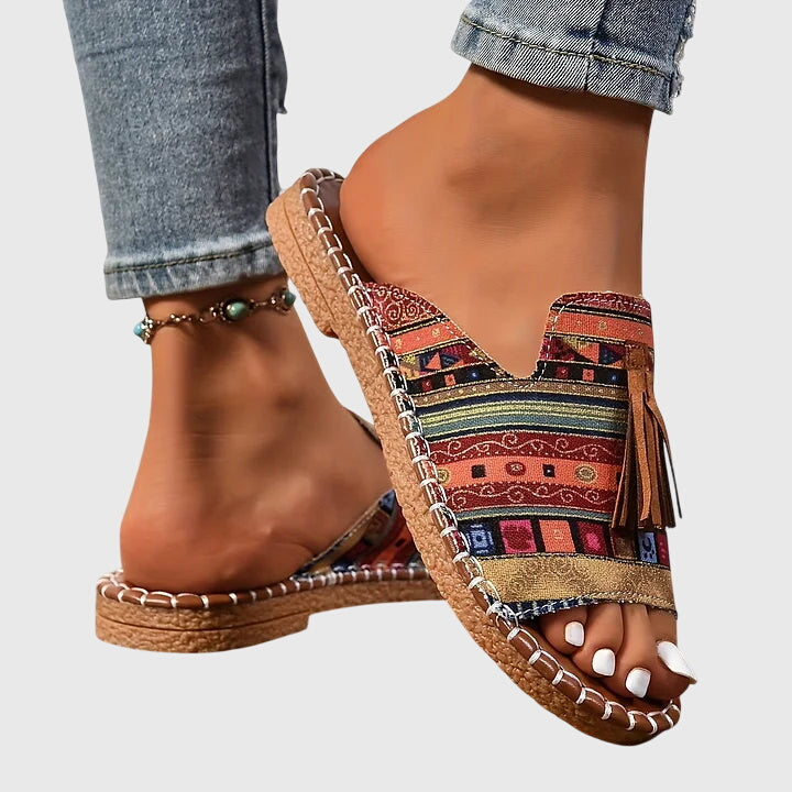 Claire | Stilig Prikkete Ortopedisk Sandal