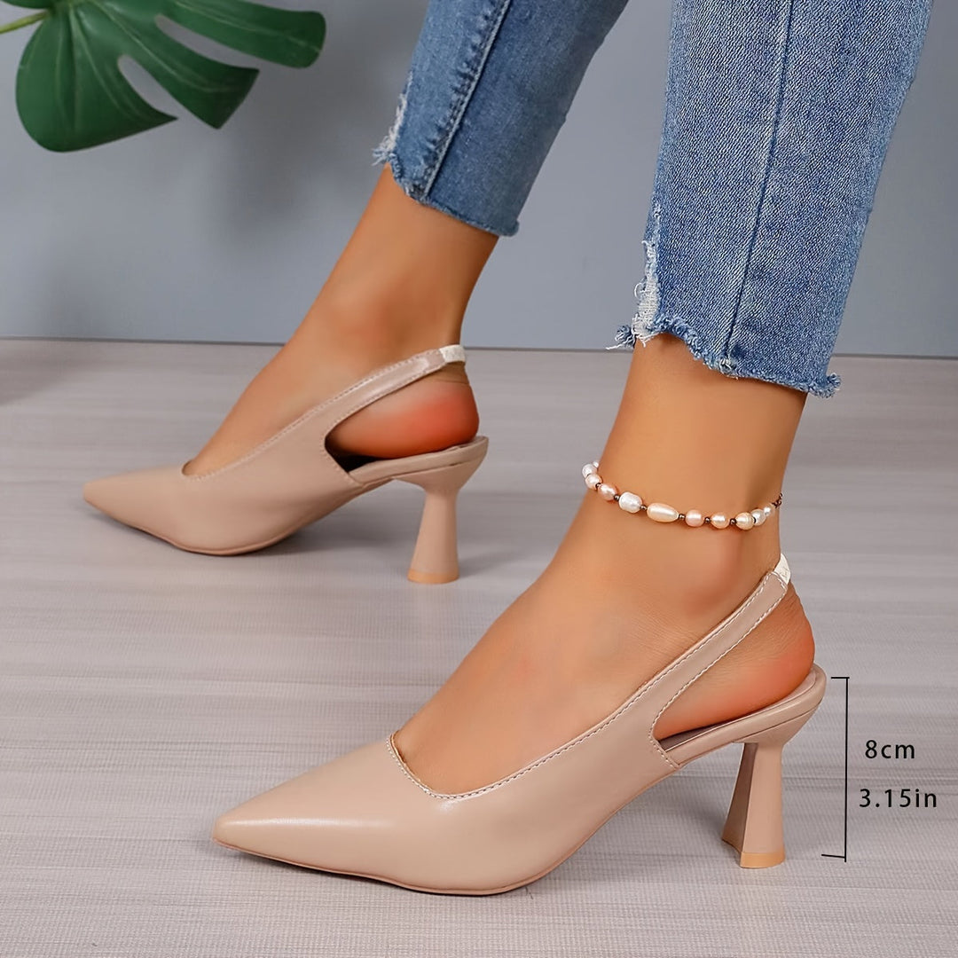 Sophia | Elegant Slingback Spisse Hæler