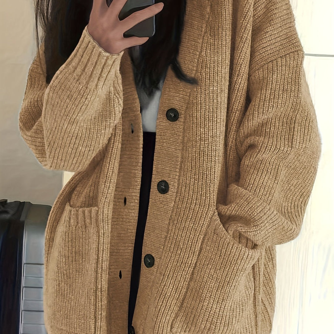 Maisie | Avslappet knappet cardigan