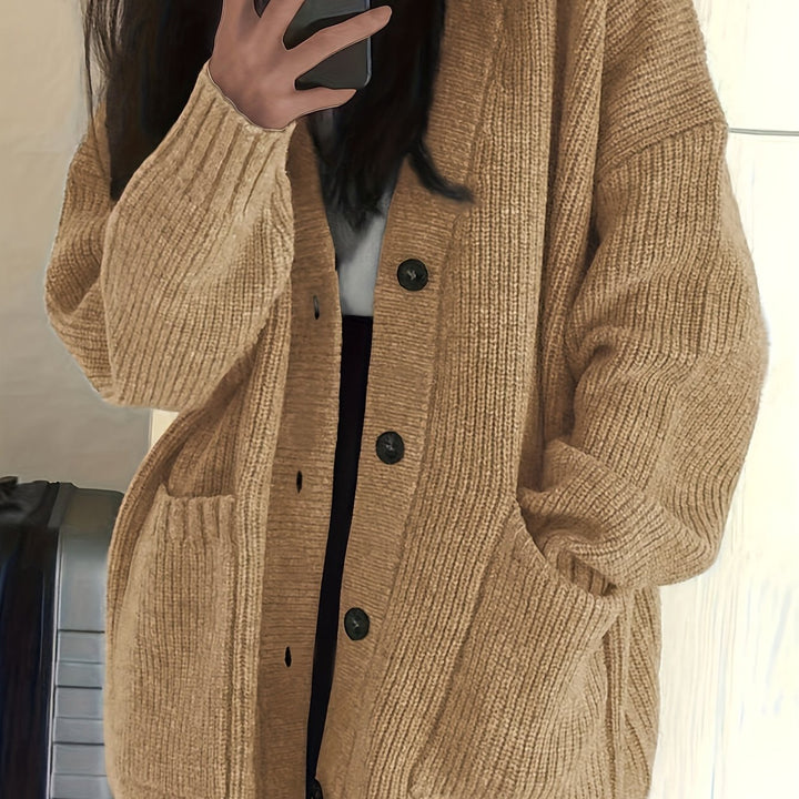 Maisie | Avslappet knappet cardigan