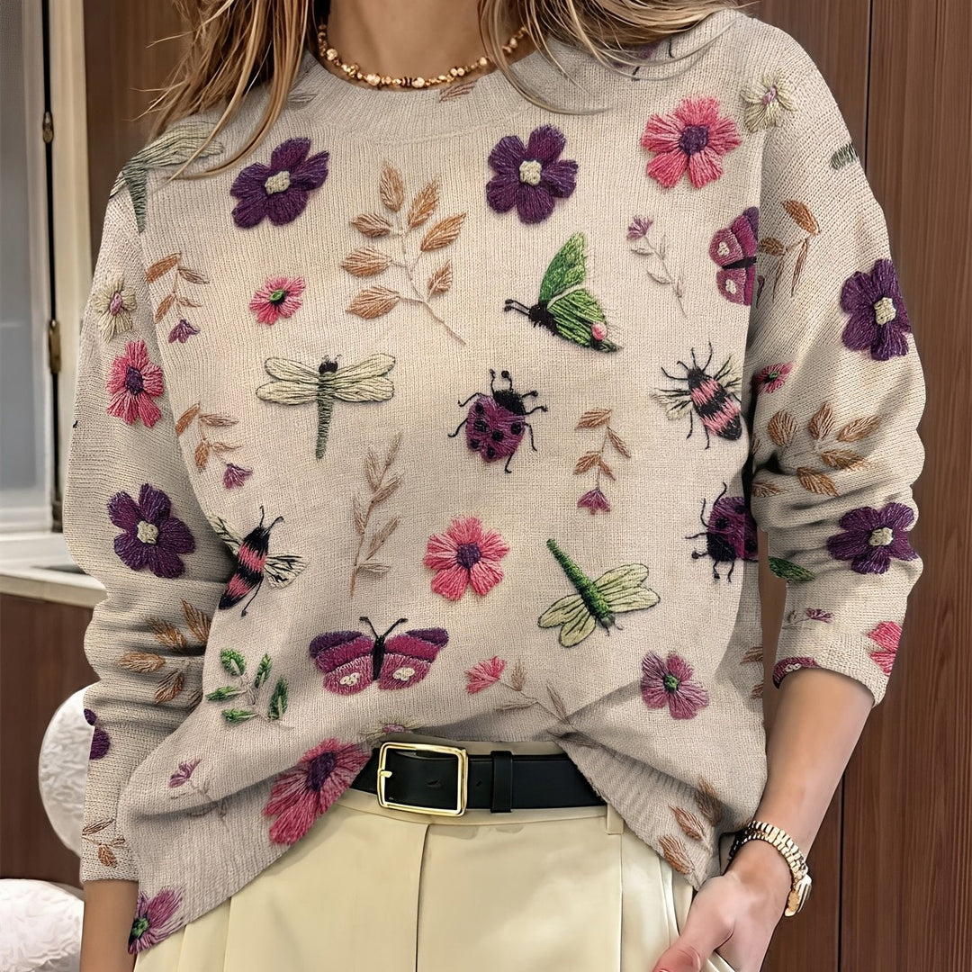 Elsie | Botanisk Trykk Crewneck Genser
