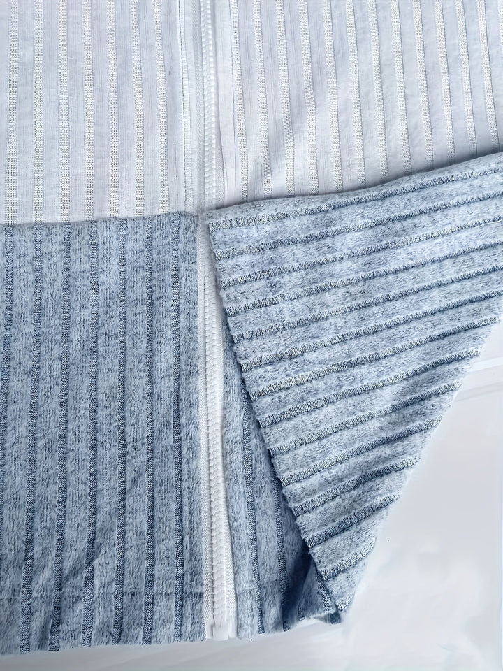 Cecilia | Strukturert Colorblock Hettegenser