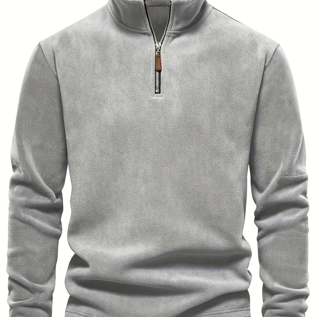 Hugo | Pullover med halvlange glidelås og ståkrage