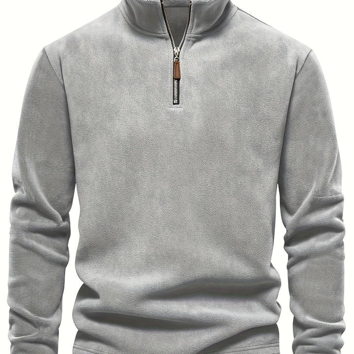 Hugo | Pullover med halvlange glidelås og ståkrage