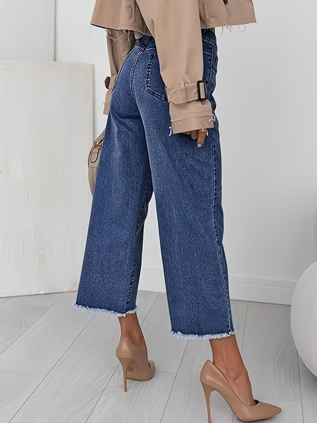 Denise | Tilpassede Croppede Rettbenede Jeans