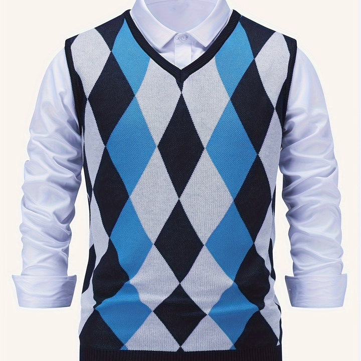 Chandler | Klassisk Argyle Genservest