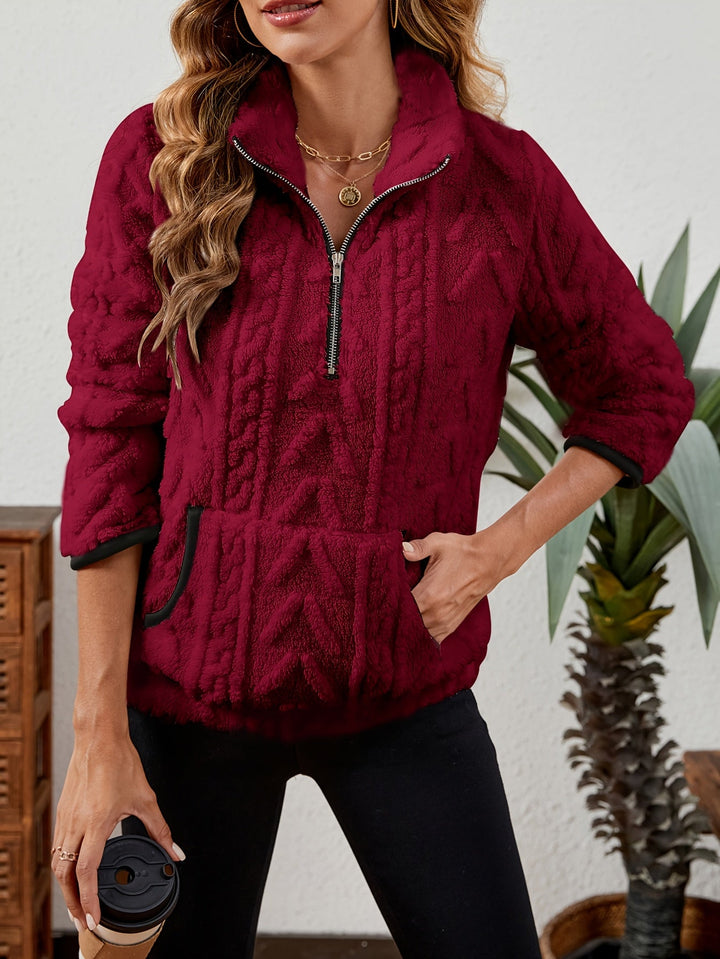 Delilah Koselig Halvglidelås Genser