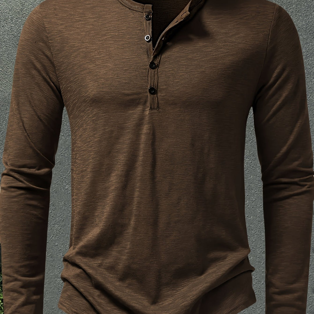 Dalton | Klassisk Henley med Knappelukking