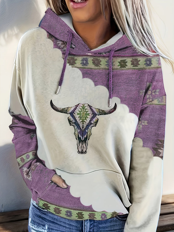 Tamsin | Hoodie med western-inspirert trykk