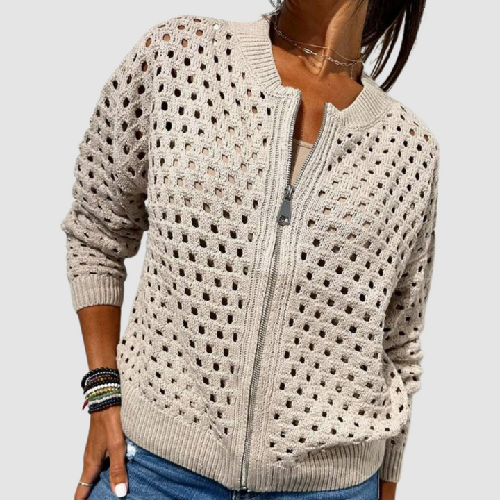 Gracie | Premium Strikket Hullmønster Cardigan