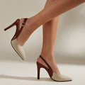 Amelie | Elegante kontrast slingback hæler