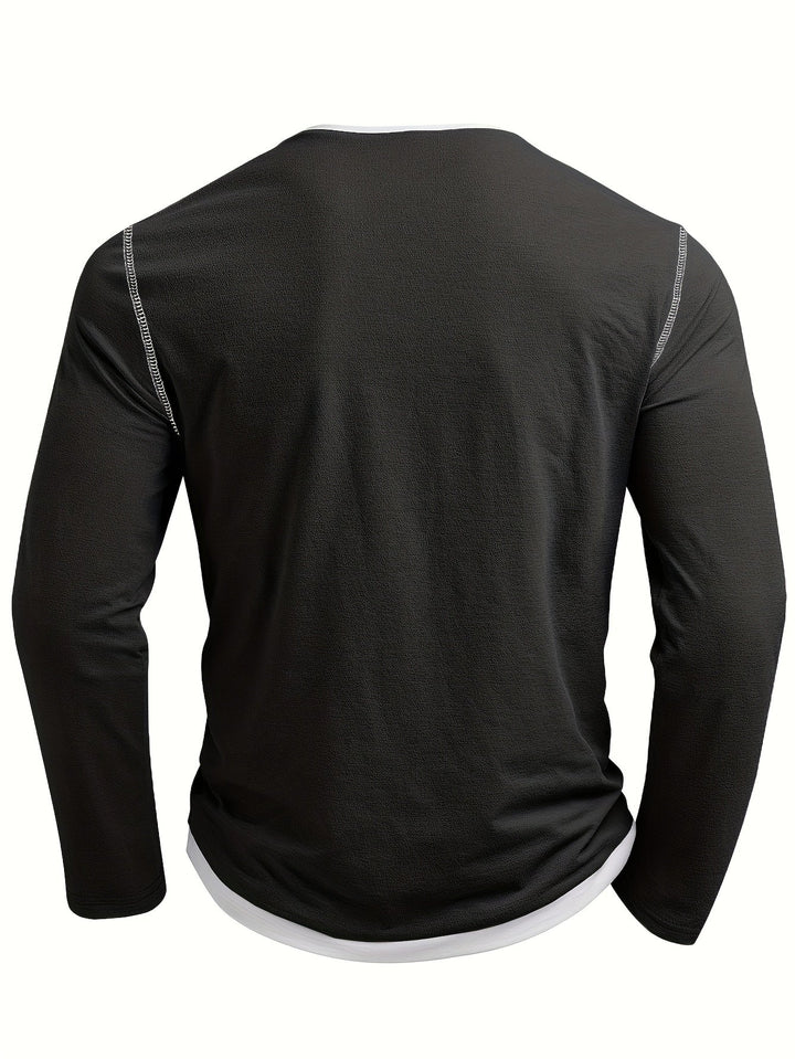 Nathan | Raffinert Henley-skjorte med hakket hals