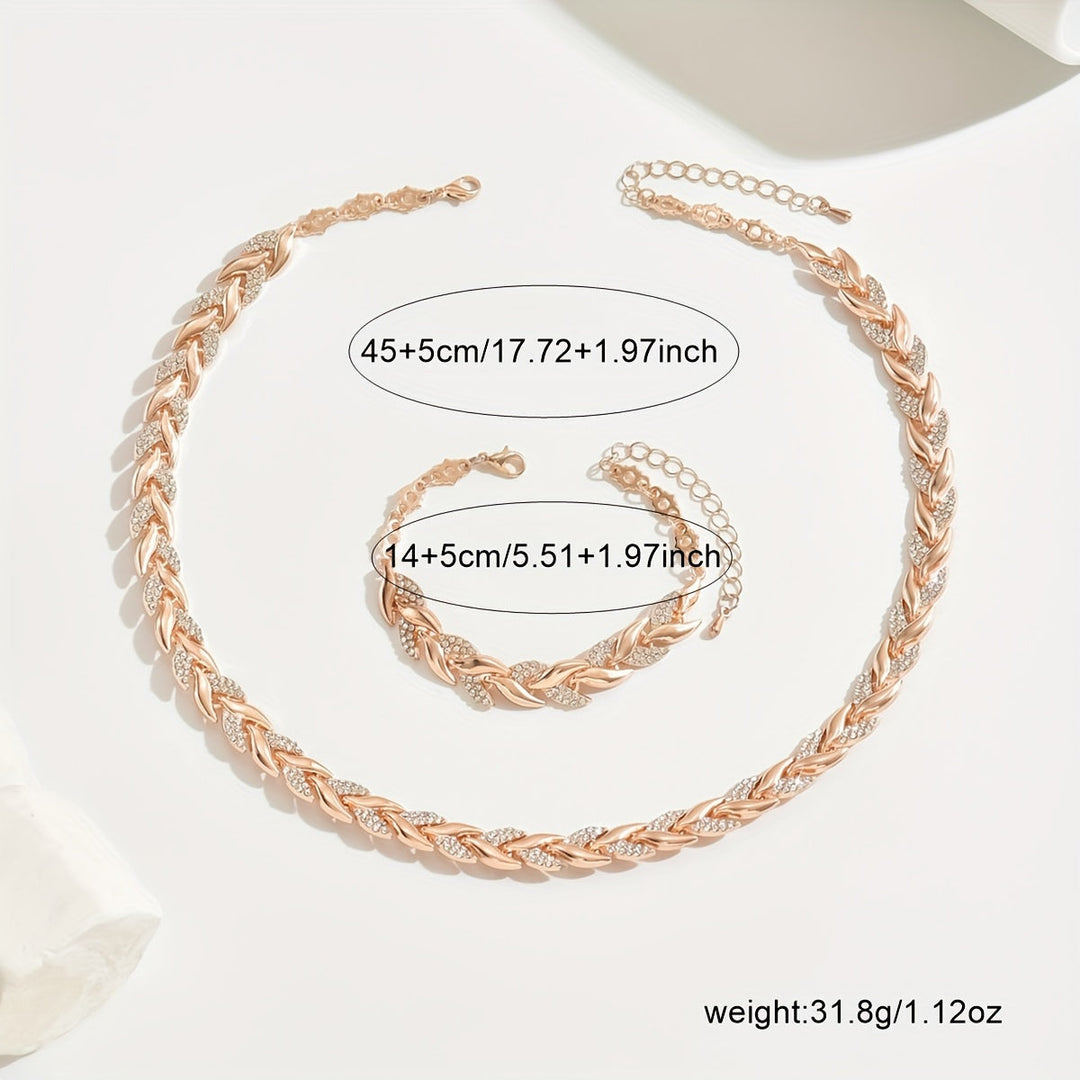 Marlene | Elegant halskjede- og armbåndsett