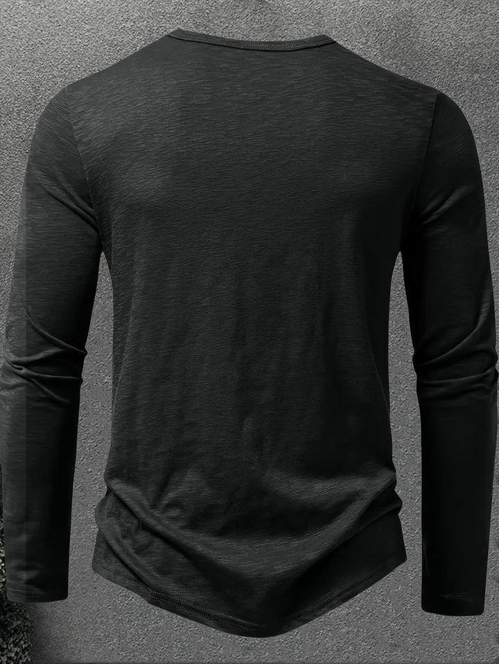 Dalton | Klassisk Henley med Knappelukking