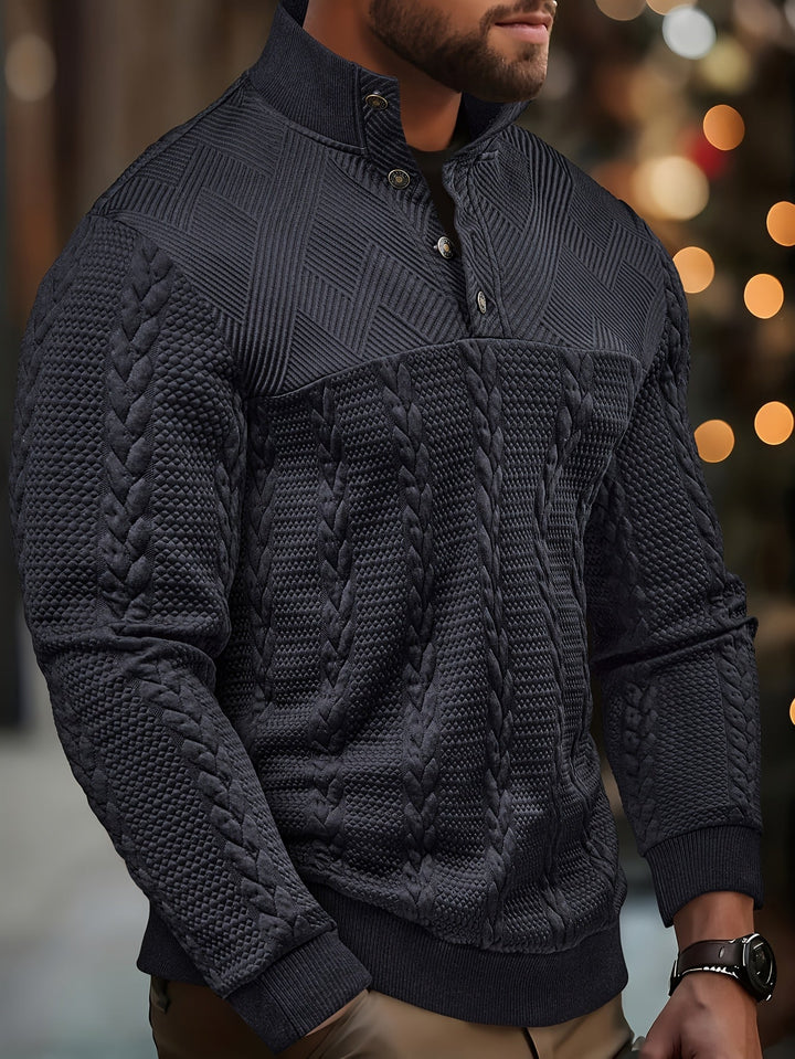Sterling | Strukturert Pullover med Ståkrage