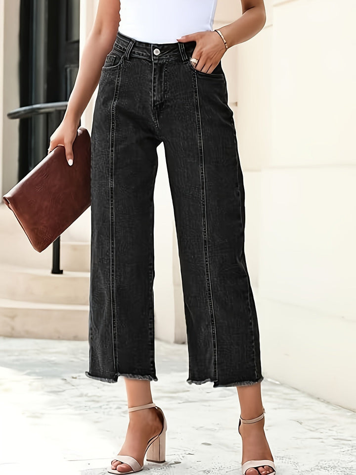Denise | Tilpassede Croppede Rettbenede Jeans