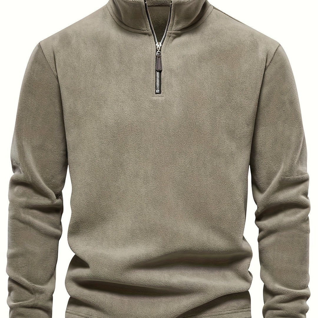 Hugo | Pullover med halvlange glidelås og ståkrage