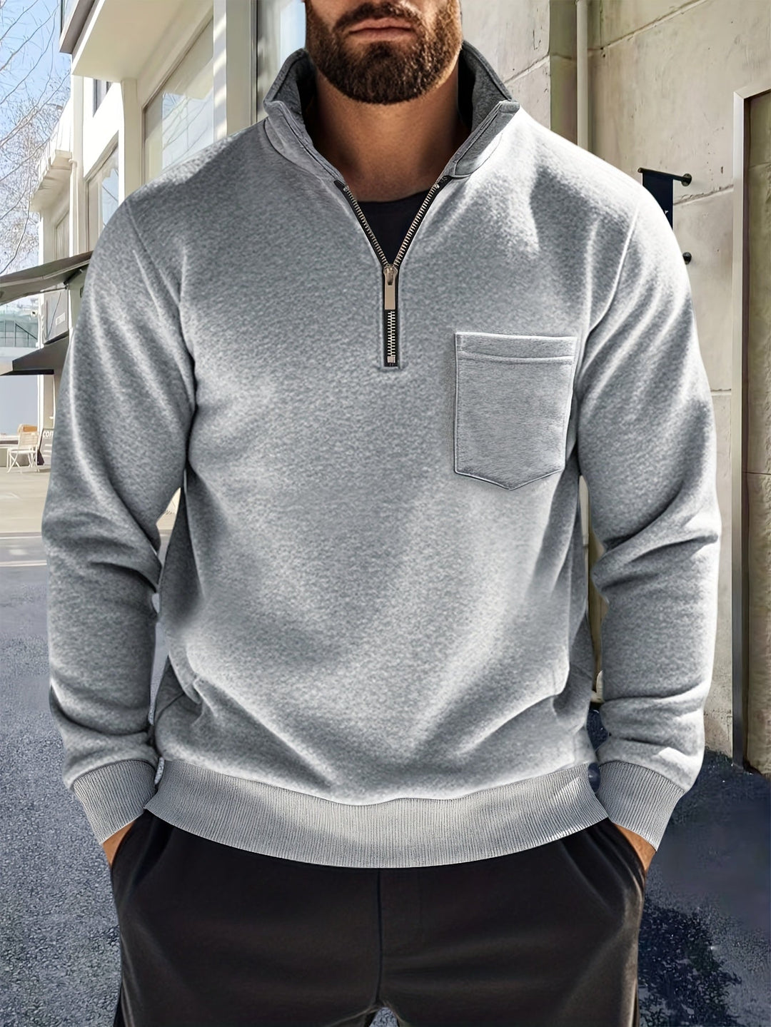 Calvin | Forfinet Half-Zip Genser