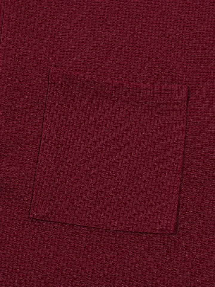 Jonathan | Strukturert Henley-skjorte med lange ermer