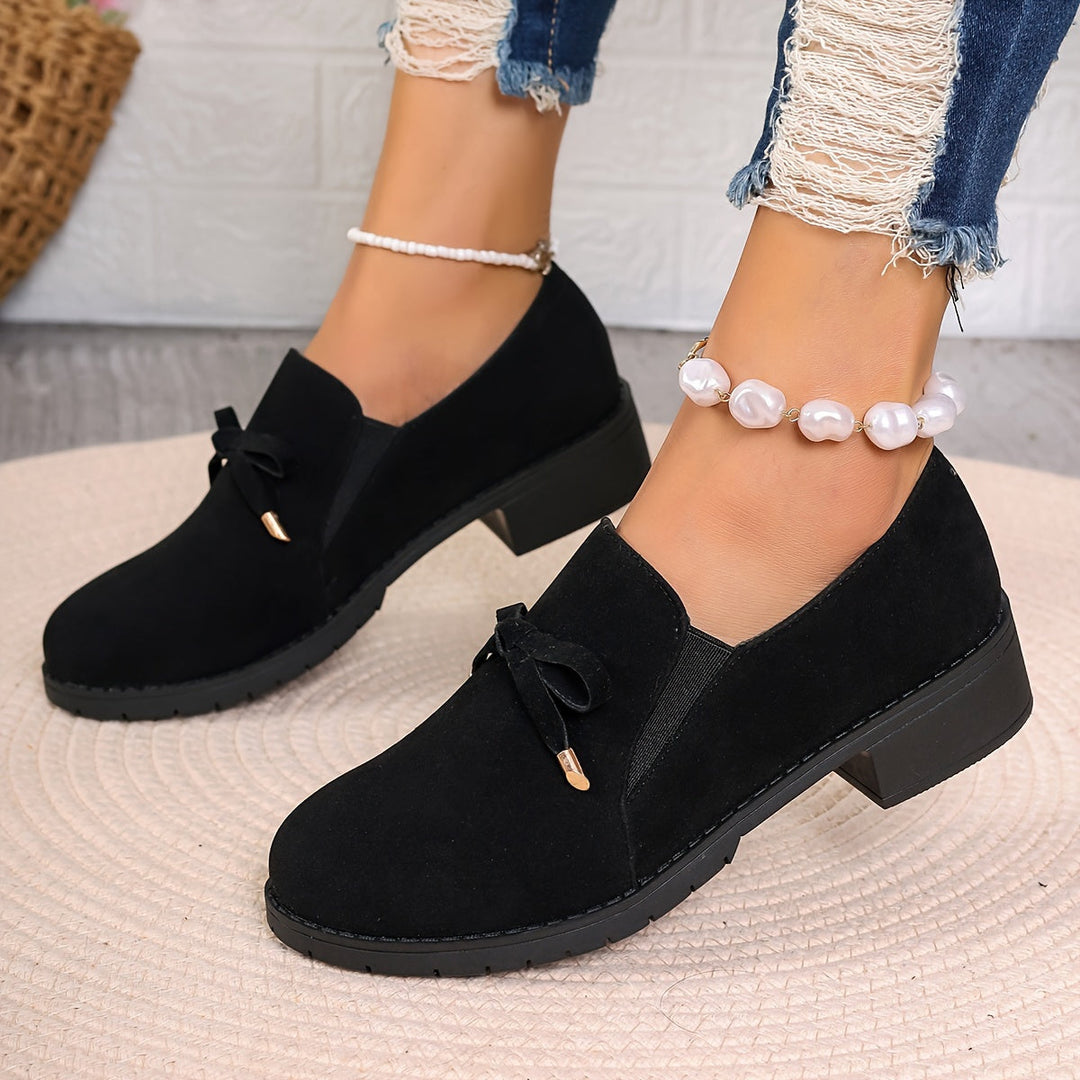 Nadia | Slip-on loafers med sløyfe