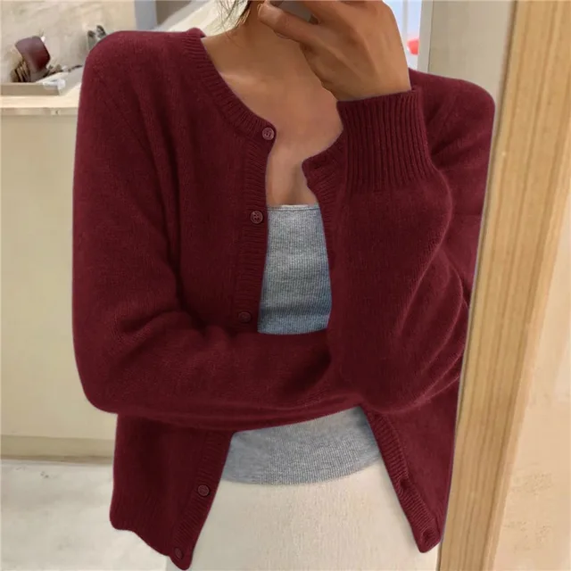 Delphina | Myk Cardigan med Knappelukking