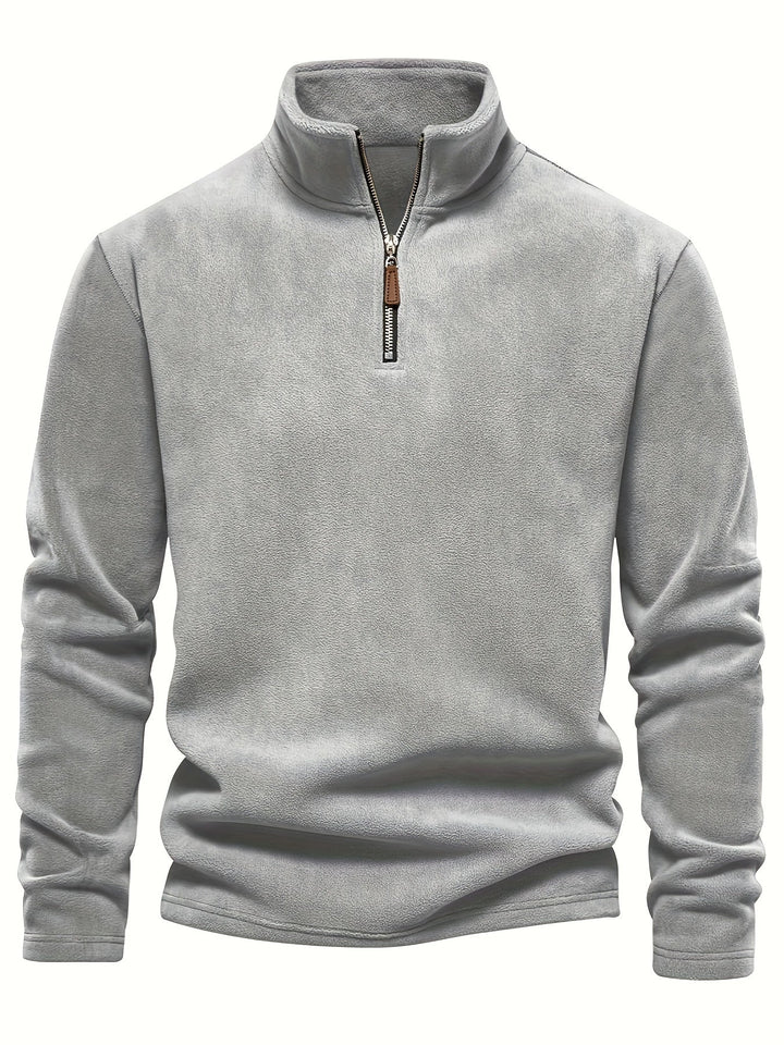 Hugo | Pullover med halvlange glidelås og ståkrage