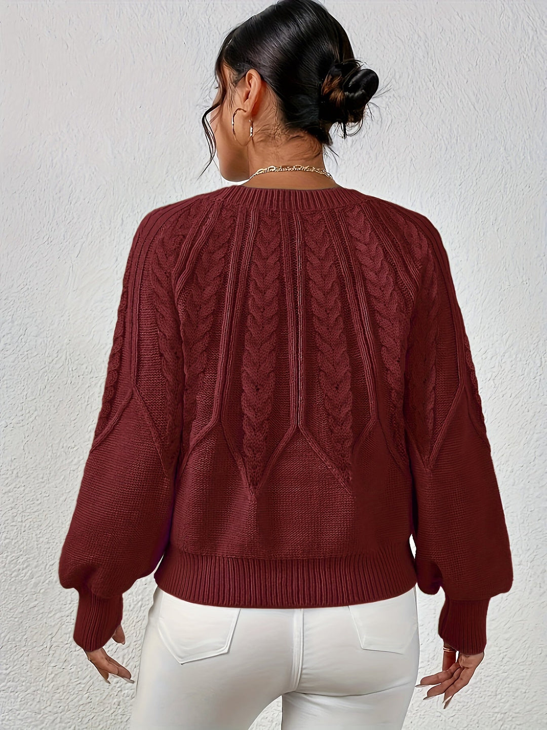 Eleanor | Avslappet kabelstrikket genser