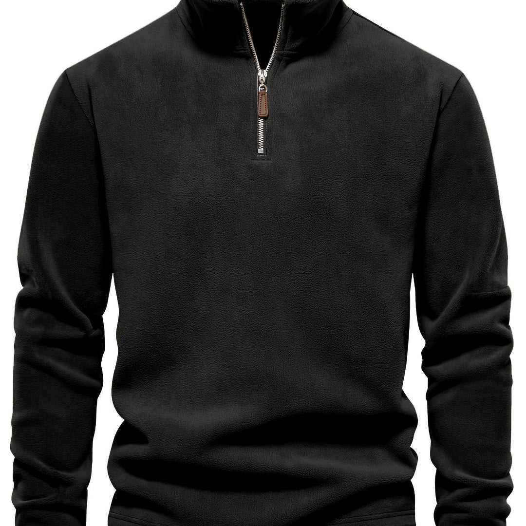 Hugo | Pullover med halvlange glidelås og ståkrage