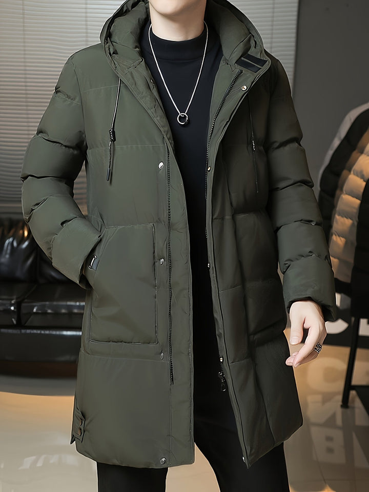Donovan | Lang dunjakke med hette