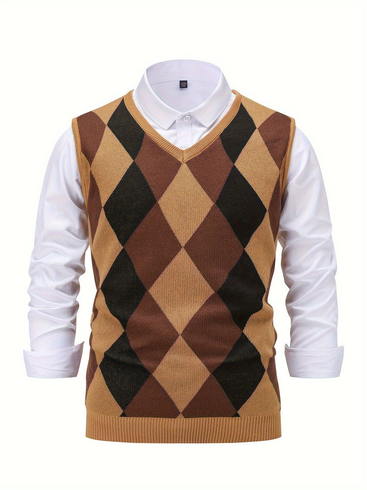 Chandler | Klassisk Argyle Genservest