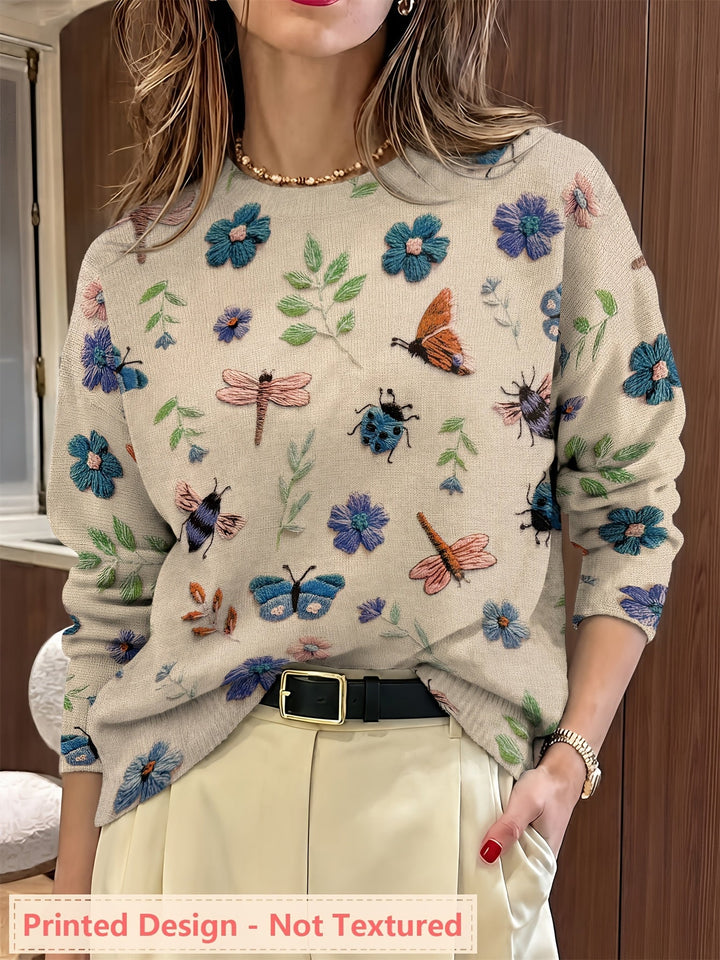 Elsie | Botanisk Trykk Crewneck Genser