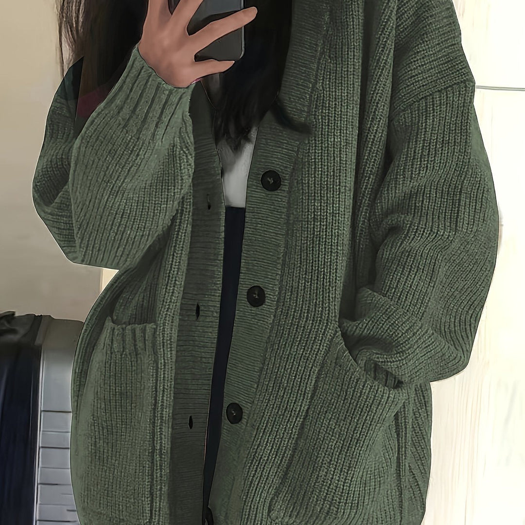 Maisie | Avslappet knappet cardigan
