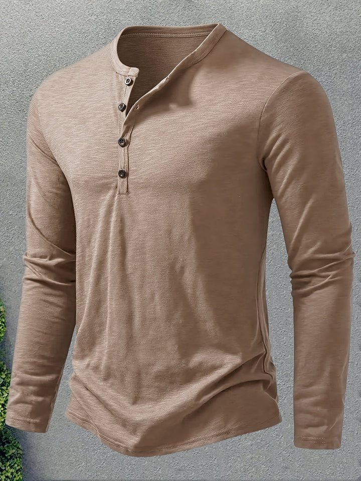 Dalton | Klassisk Henley med Knappelukking