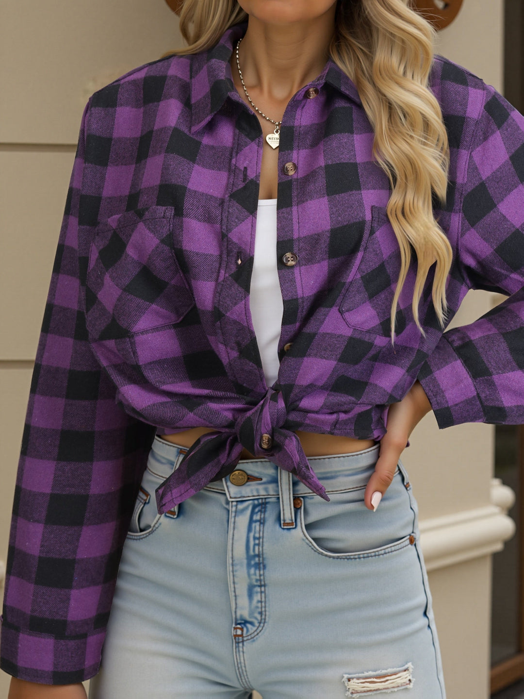 Everly | Casual Buffalo Check Skjorte