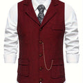 Edmund | Herringbone Enkeltknapp Vest