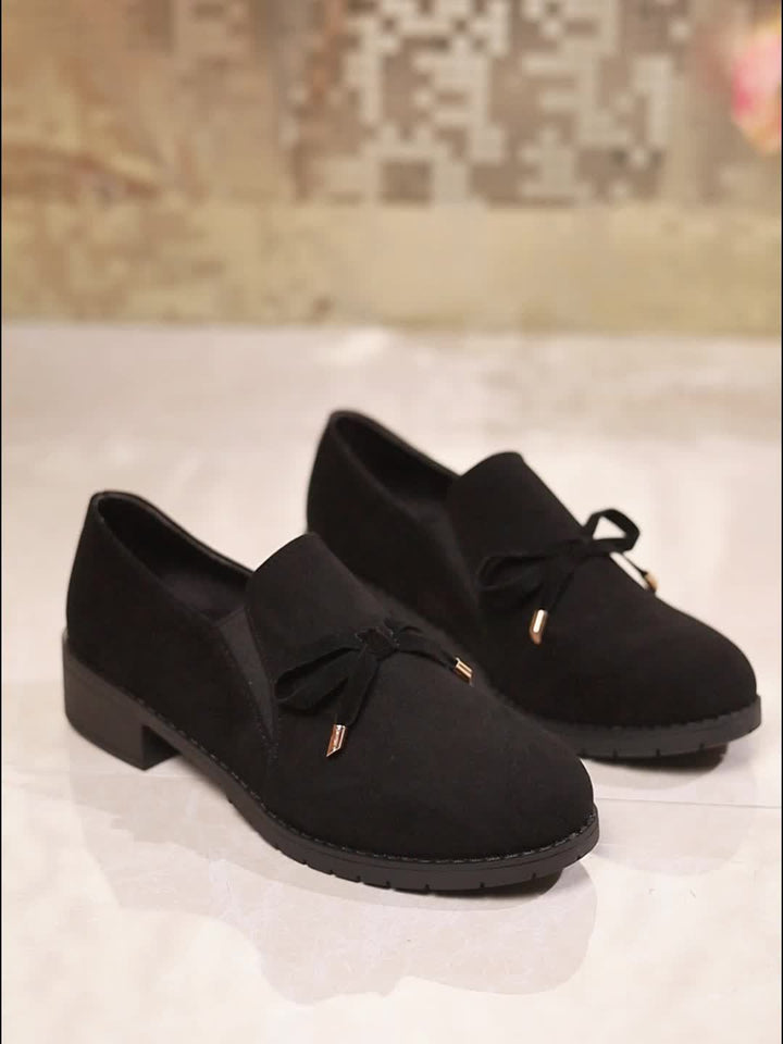 Nadia | Slip-on loafers med sløyfe