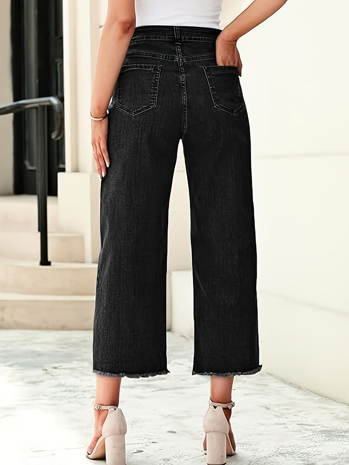 Denise | Tilpassede Croppede Rettbenede Jeans