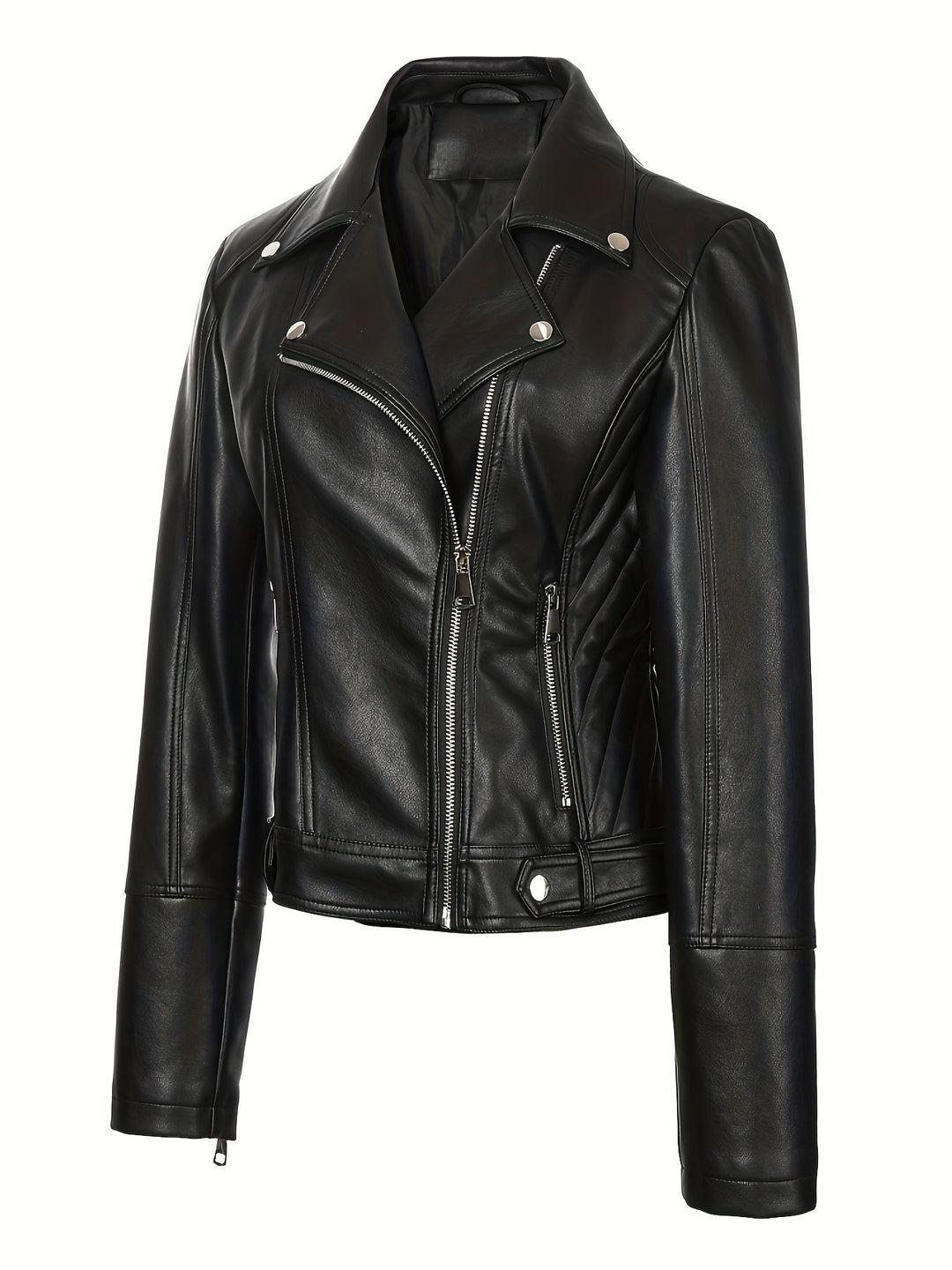 Mabel | Skulpturert Zip-Front Moto Jakke
