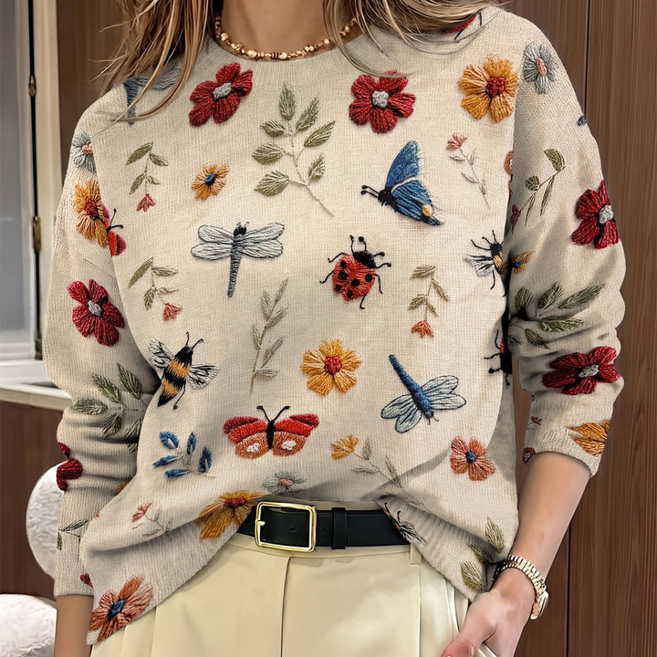 Elsie | Botanisk Trykk Crewneck Genser